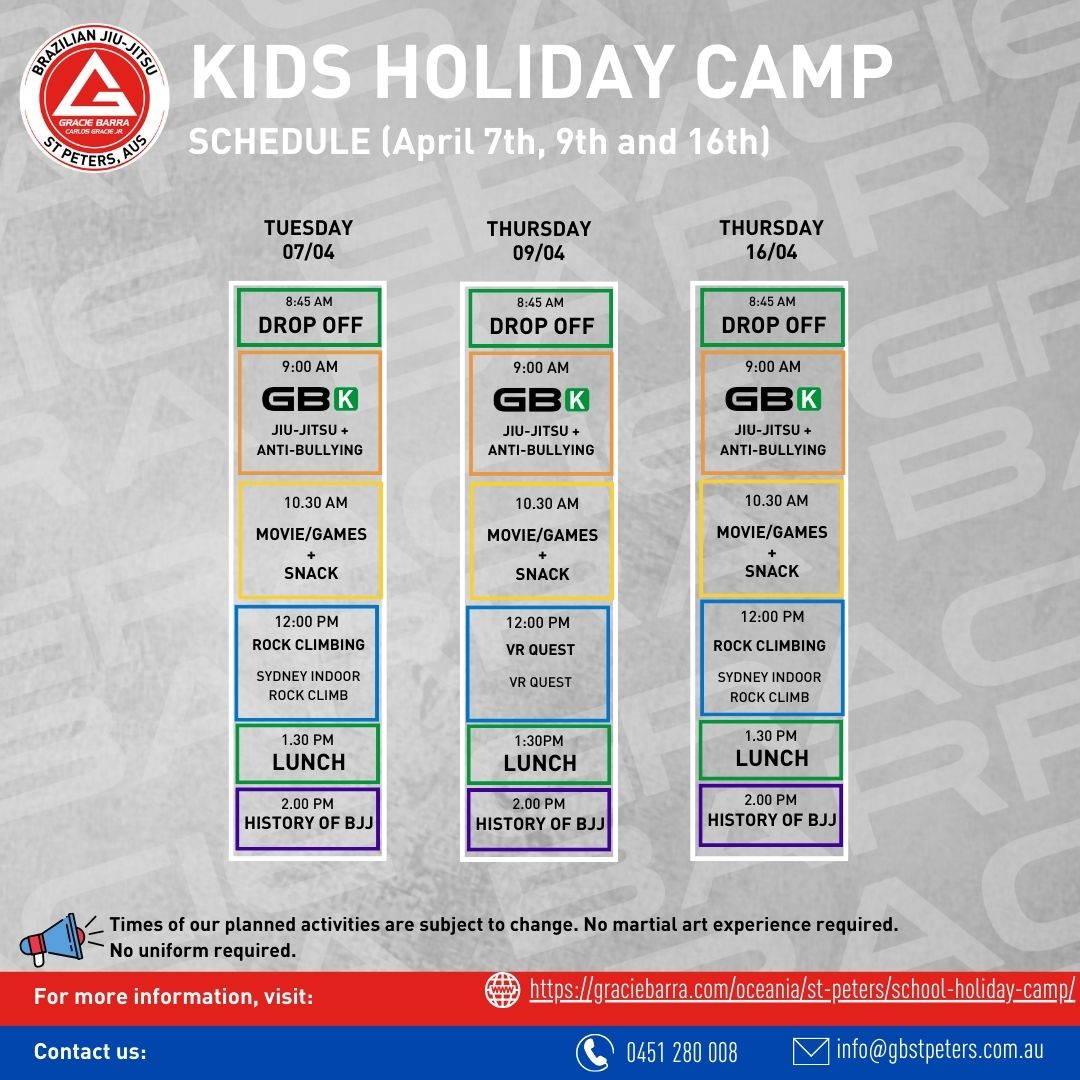 Kids Holiday Camp Schedule