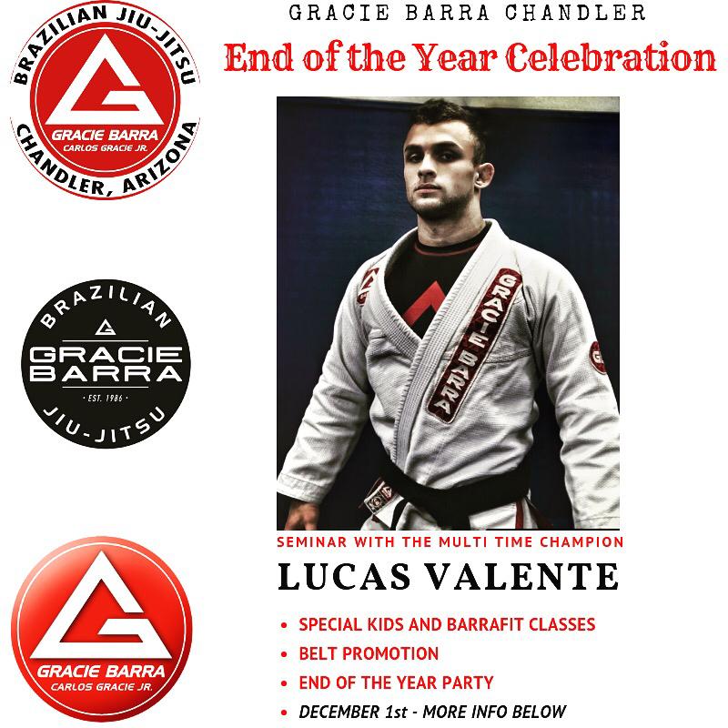 A flyer announcing a ceminar and celebration with instructor Lucas