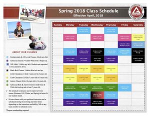 Gracie Barra Dana Point CA - Spring 2018 Schedule