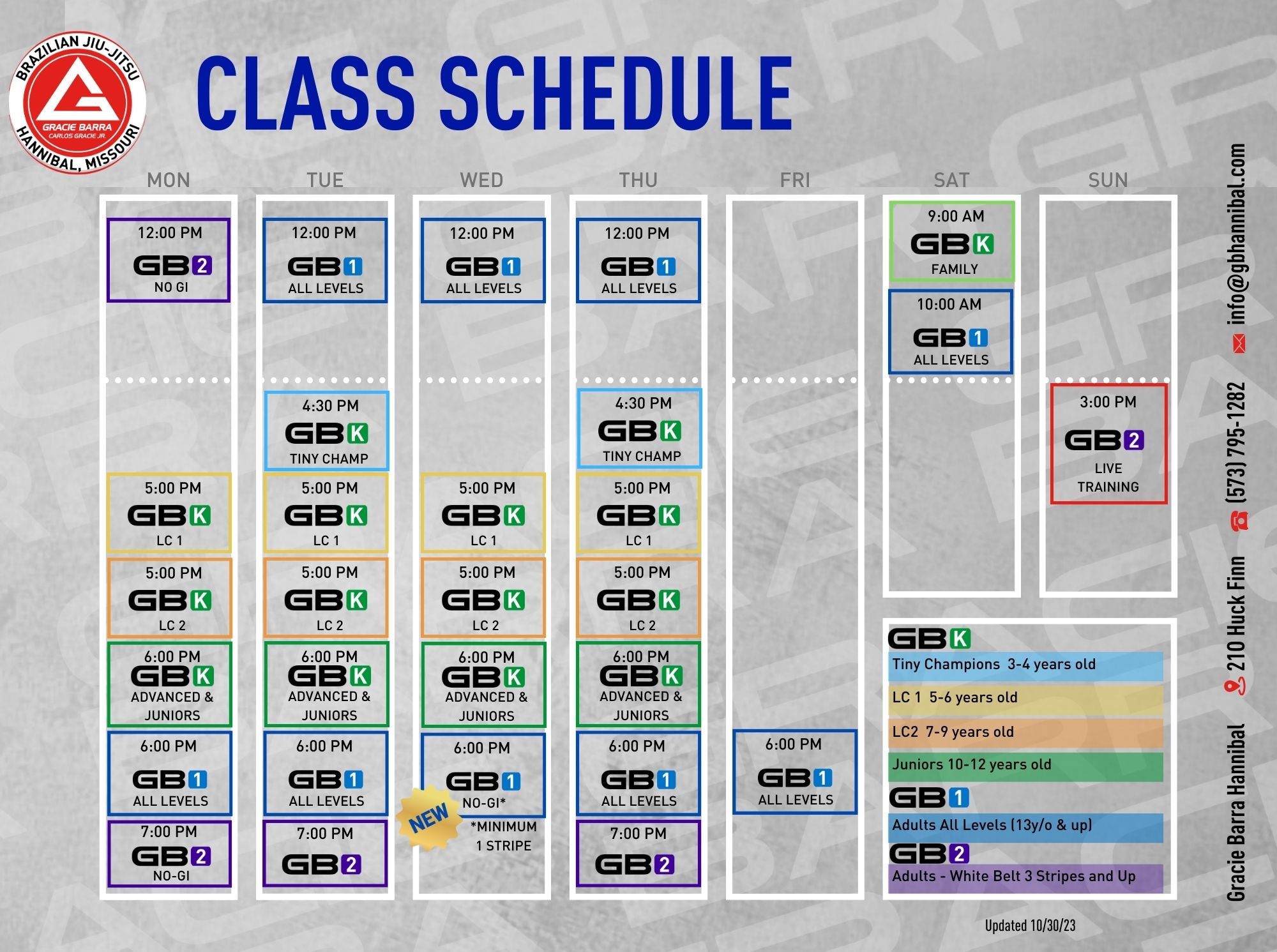 2023 Competition Schedule - Gracie Barra Birmingham-USA