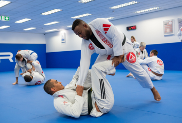 Two men in Gracie Barra gear