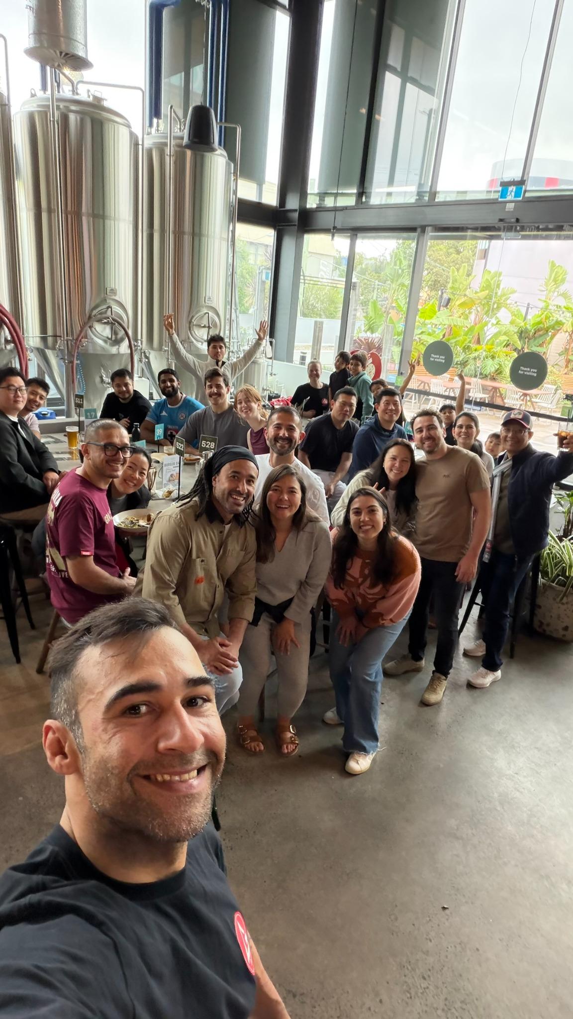 Professor Carlos birthday celebration with kids adults and open mat at Gracie Barra Artarmon