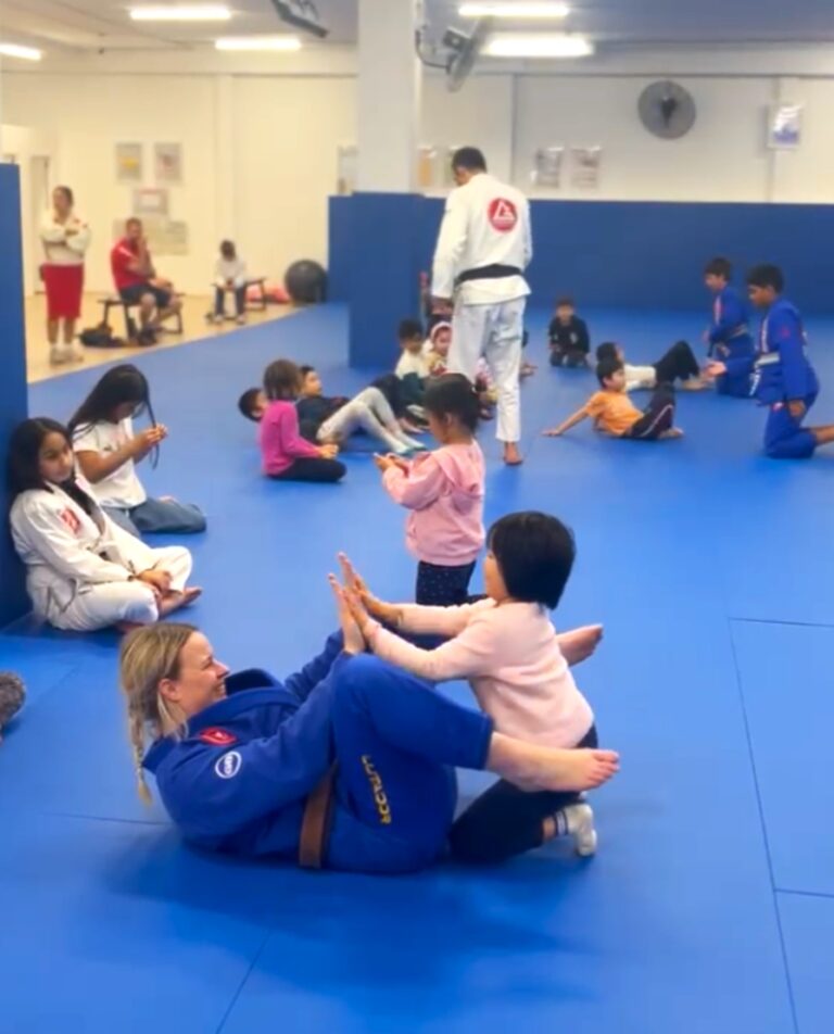 Kids participating in anti-bullying workshop at Gracie Barra Artarmon