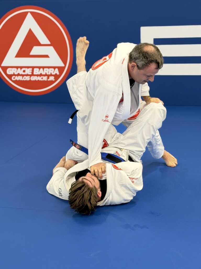 Adult beginner learning Brazilian Jiu-Jitsu at Gracie Barra Artarmon
