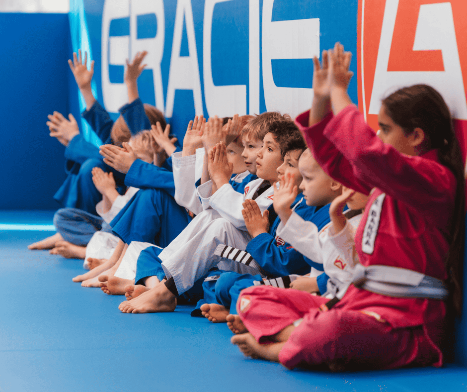 Kids Brazilian Jiu-Jitsu class at Gracie Barra Capalaba learning discipline and respect