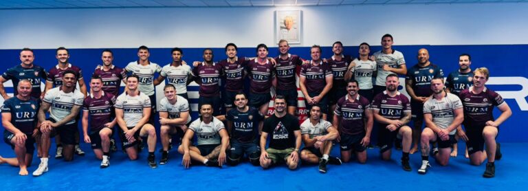 Manly Sea Eagles Rugby League team visiting Gracie Barra Headquarters Sydney in Frenchs Forest for Brazilian Jiu-Jitsu training