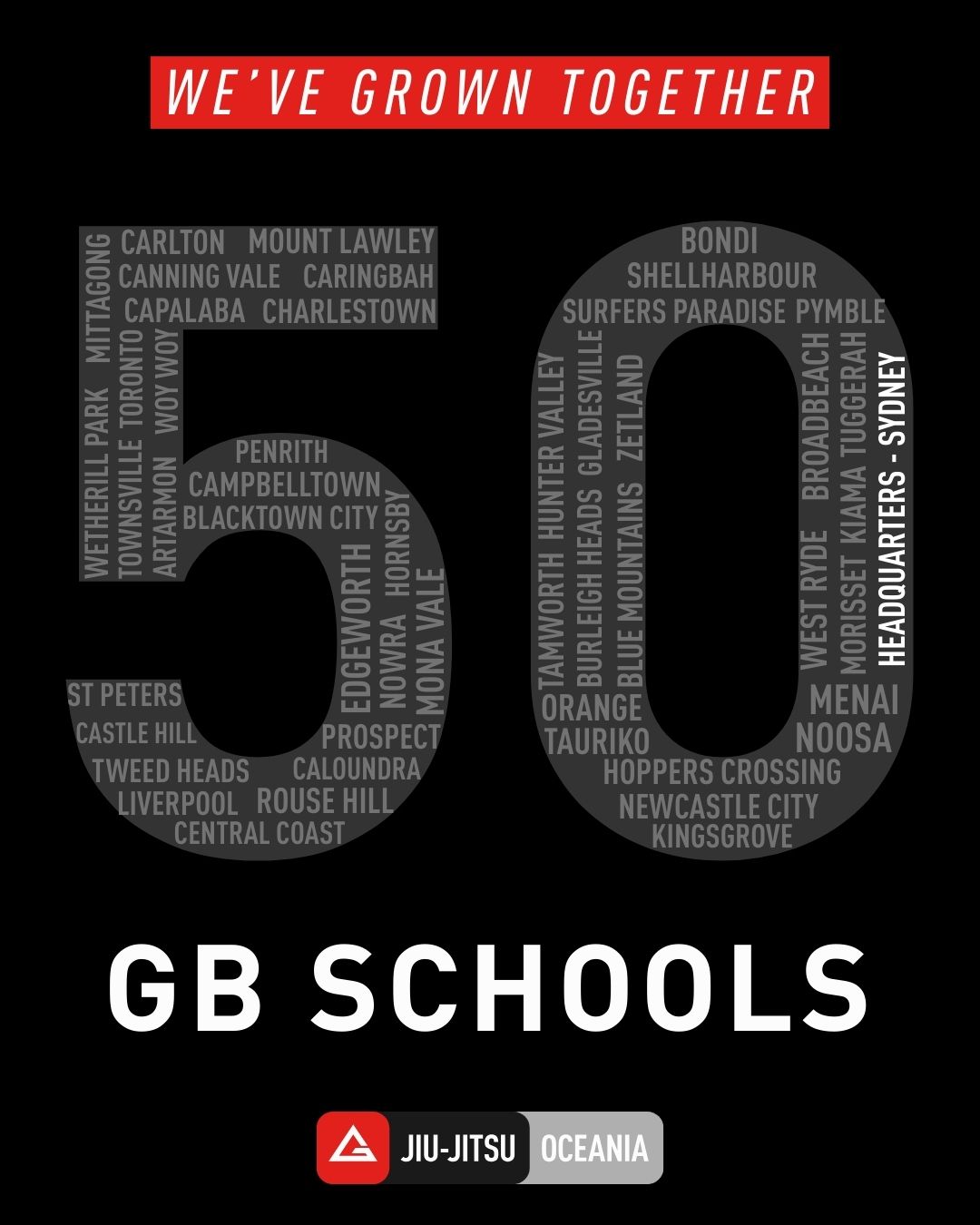 Gracie Barra Frenchs Forest Headquarters highlighted among 50 Gracie Barra schools in Oceania