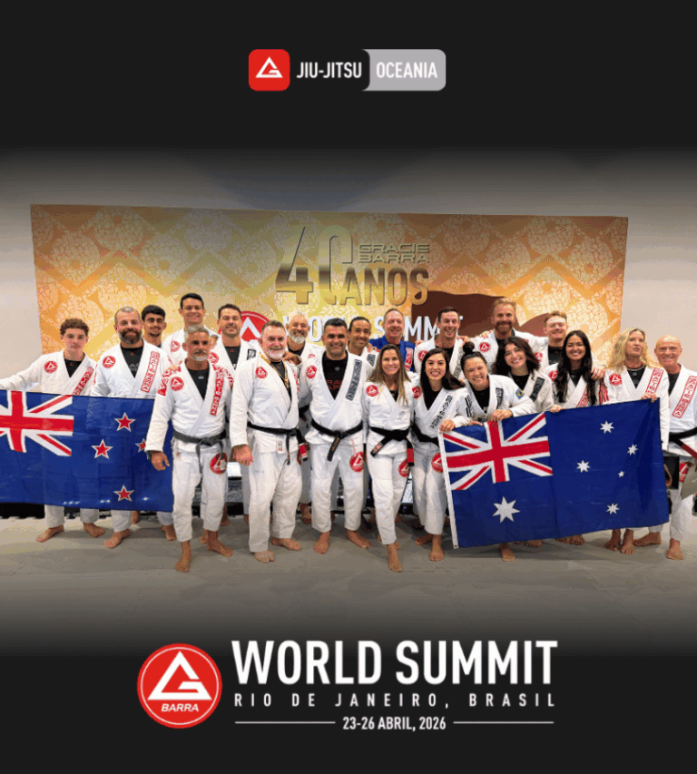 Gracie Barra Oceania team representing Australia and New Zealand at the World Summit 2026 in Rio de Janeiro, Brazil