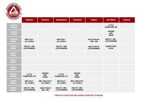 Schedule