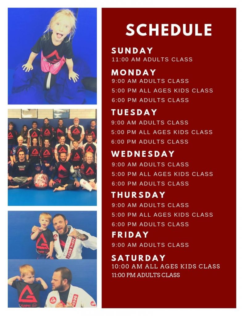 Weekly Schedule - Gracie Barra Sandy | Gracie Barra Sandy