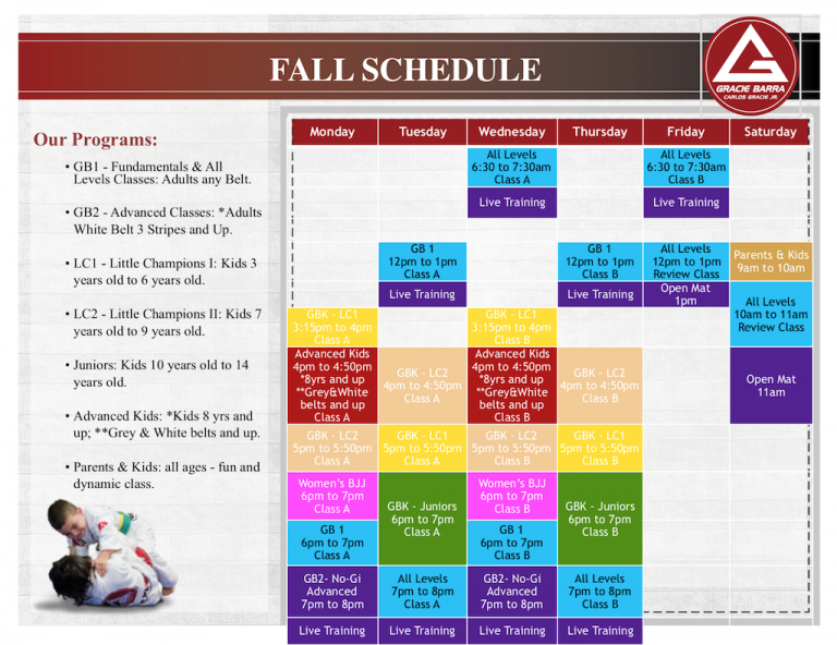 schedule | Gracie Barra Simi Valley | Gracie Barra Simi Valley