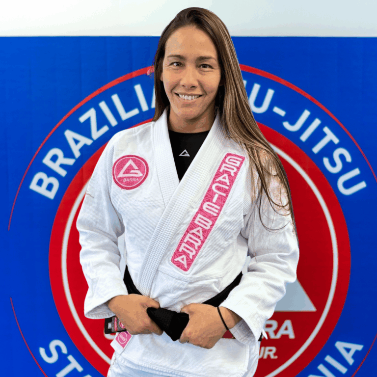 Professora Jamie Leland in uniform at Gracie Barra Stafford
