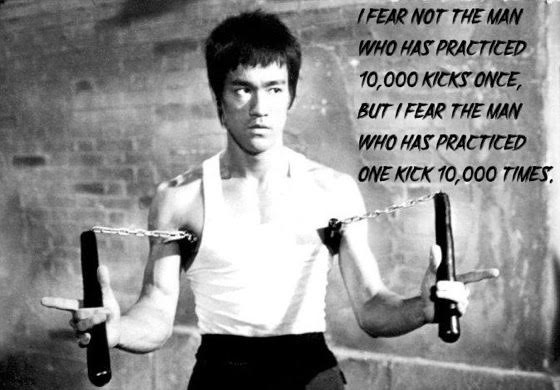 bruce lee quotes on training